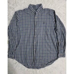 POLO RALPH LAUREN Men's Classic Fit Stretch 100% Cotton Plaid Shirt Size X Large
